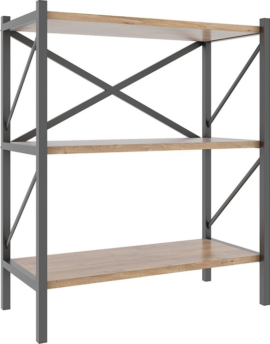 Garbuildman 3-Laags Handtasorganizer Rek, Houten en Metalen Opbergstandaard met Verstelbare Mand en Haken voor Kledingkast, Slaapkamer, Hal, Wit