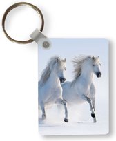Sleutelhanger - Winter - Paarden - Sneeuw - Uitdeelcadeautjes - Plastic
