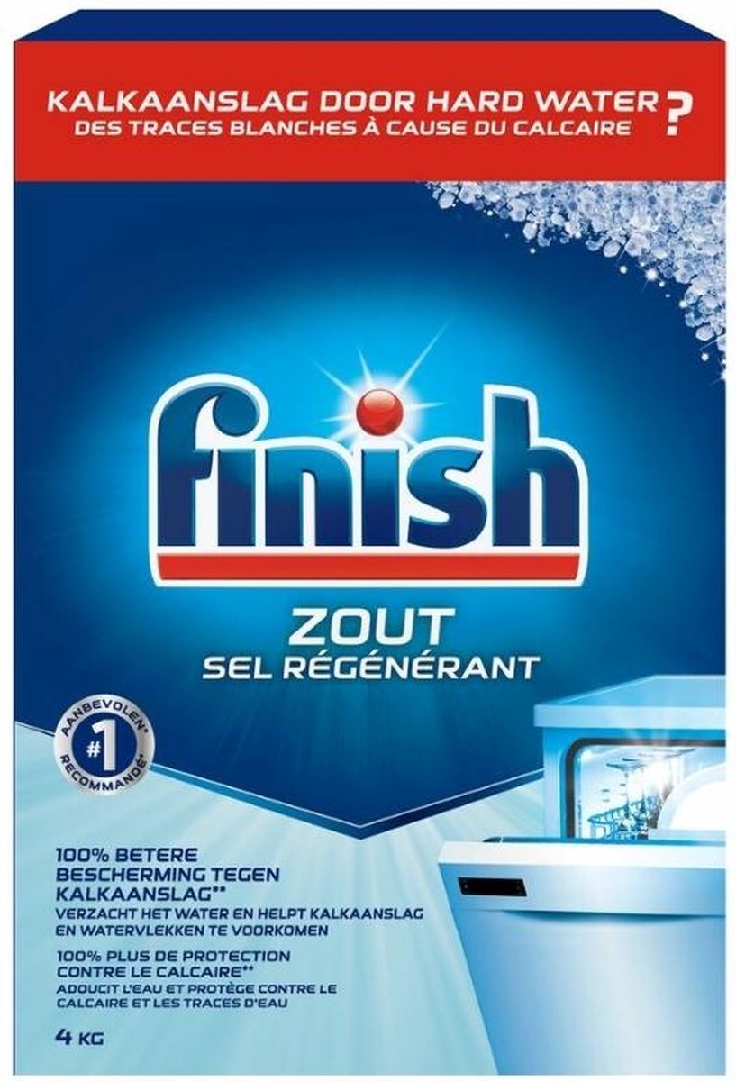 Finish Sel pour lave-vaisselle - 3 x 4kg (12KG) - Forfait à prix réduit -  Sel pour | bol