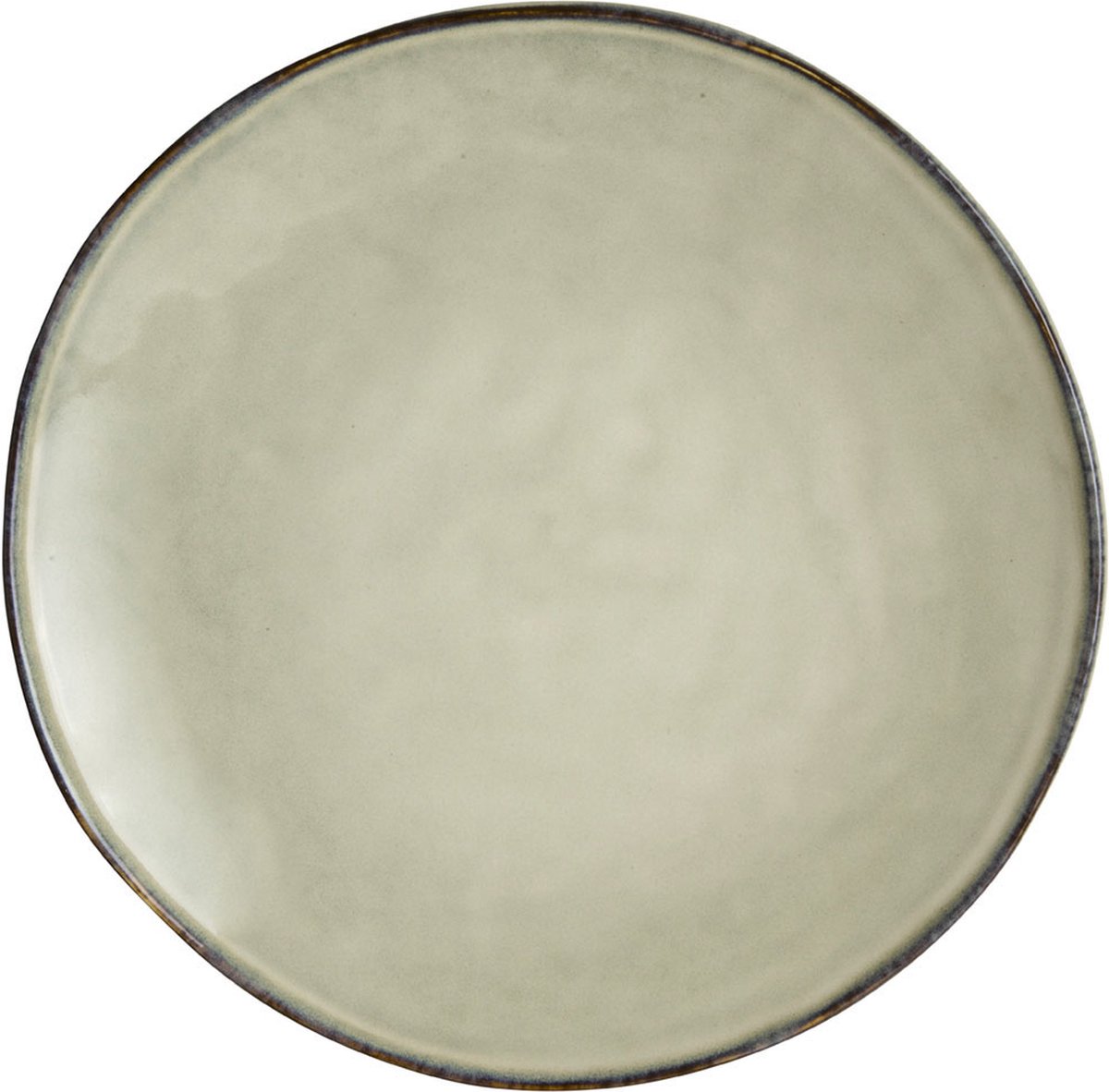 Dutch Rose Organic Borden Plat - Ø26,5 cm - Dinerborden - Stoneware Handgemaakt - Creme