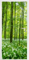 Deursticker Bos - Bomen - Groen - 85x205 cm - Deurposter