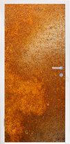 Deursticker Metaal - Roest - Oranje - Vintage - Industrieel - 85x205 cm - Deurposter