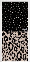 Deursticker Panterprint - Dieren - Design - 95x215 cm - Deurposter