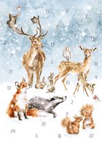 Adventskalender Kaart A4 Wrendale - A Winter Wonderland animal advent calendar