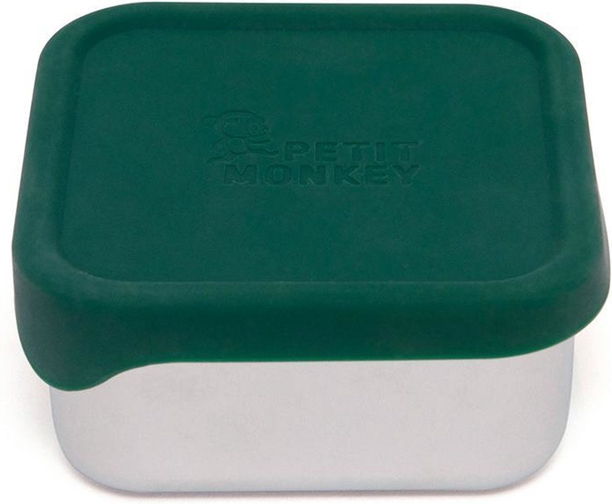 Petit Monkey - Lunchbox RVS Mae Baked - Lunchboxen - Green