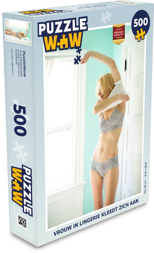 Puzzel Vrouw in lingerie kleedt zich aan - Legpuzzel - Puzzel 500 stukjes |  bol.com