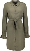 Vero Moda Jurk Vmalex Ls Short Shirt Dress Sb8 10283721 Dusty Olive Dames Maat - S