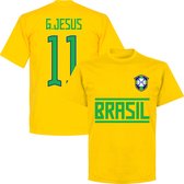 Brazilië G.Jesus 11 Team T-Shirt - Geel - XXL