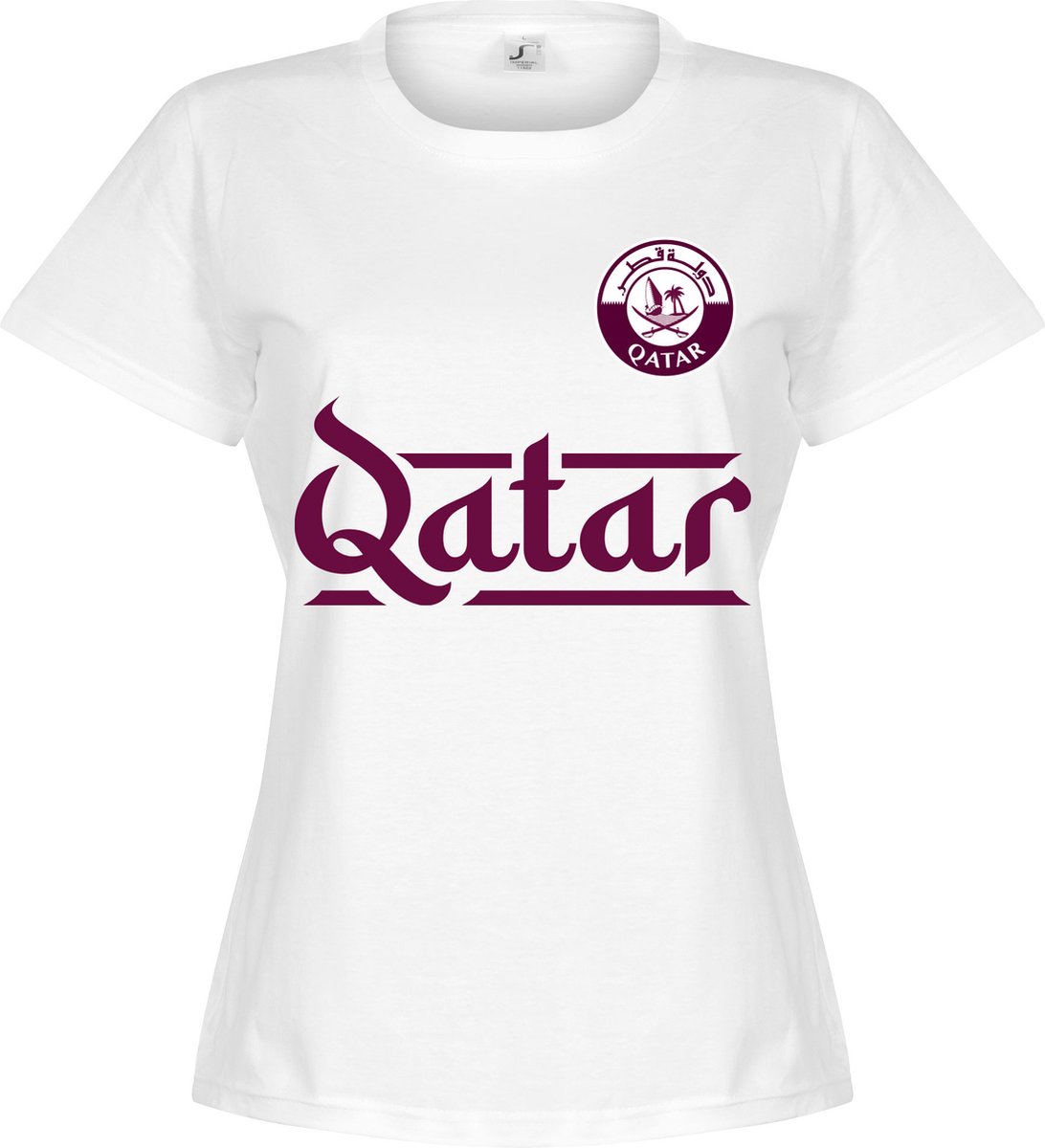 Qatar Team T-Shirt - Wit - Dames - S