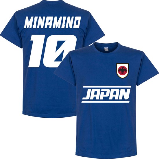 Japan Team Minamino 10 T-Shirt - Blauw - XXL