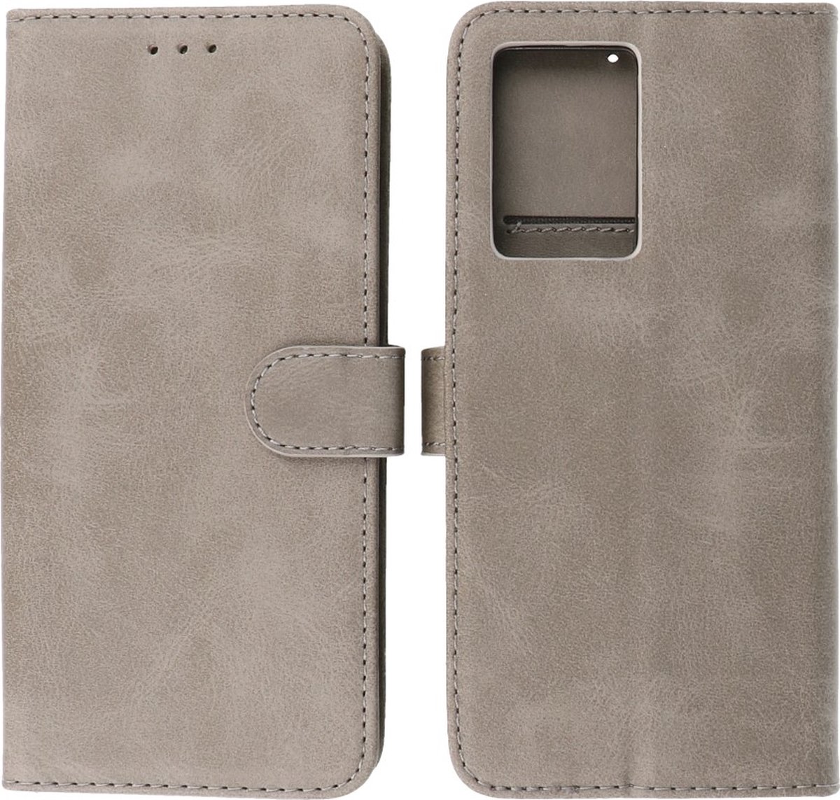 Oppo A77 5G & Oppo A57 5G Hoesje Book Case Portemonnee Telefoonhoesje - Grijs
