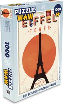 Puzzel Eiffeltoren - Vintage - Parijs - Legpuzzel - Puzzel 1000 stukjes volwassenen