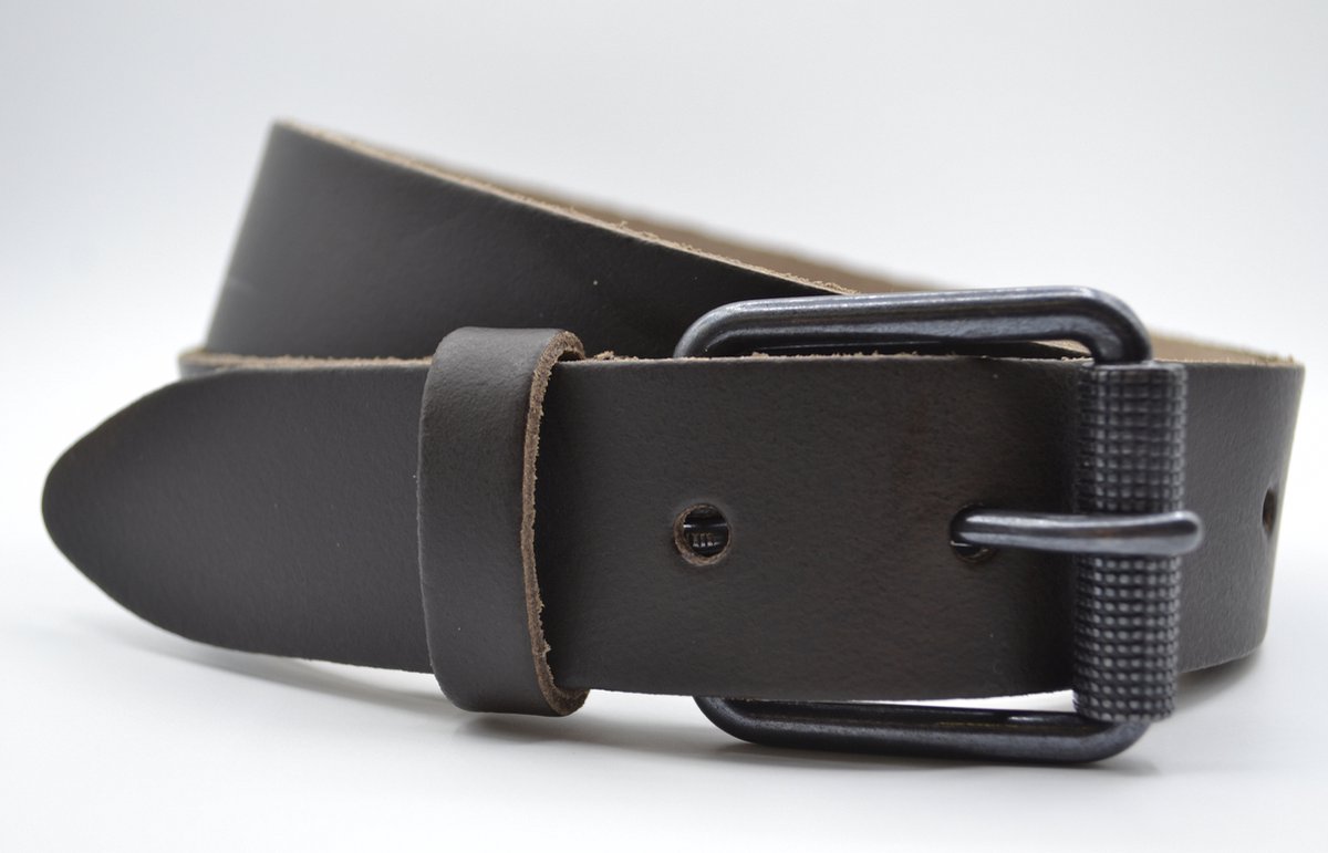 belts.nl - ceinture bleu foncé 4 cm - taille 95 longueur totale ceinture  110 cm - cuir... | bol.com