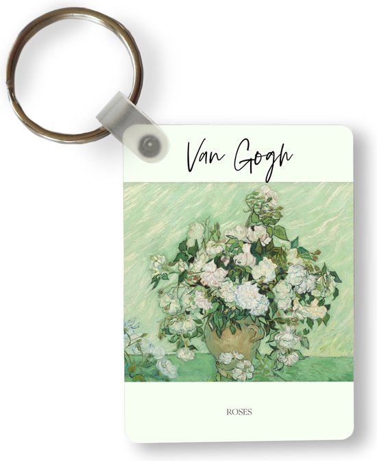 Sleutelhanger - Van Gogh - Schilderij - Roses - Uitdeelcadeautjes - Plastic
