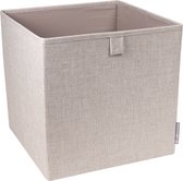 Bigso Box of Sweden Cube de rangement en Tissus avec couvercle - Beige - Empilable & Pliable