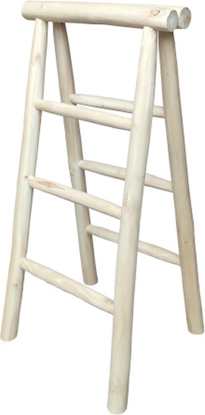 Teakea - Vouwbare Kleding Ladder | White Oiled | 50x5x100