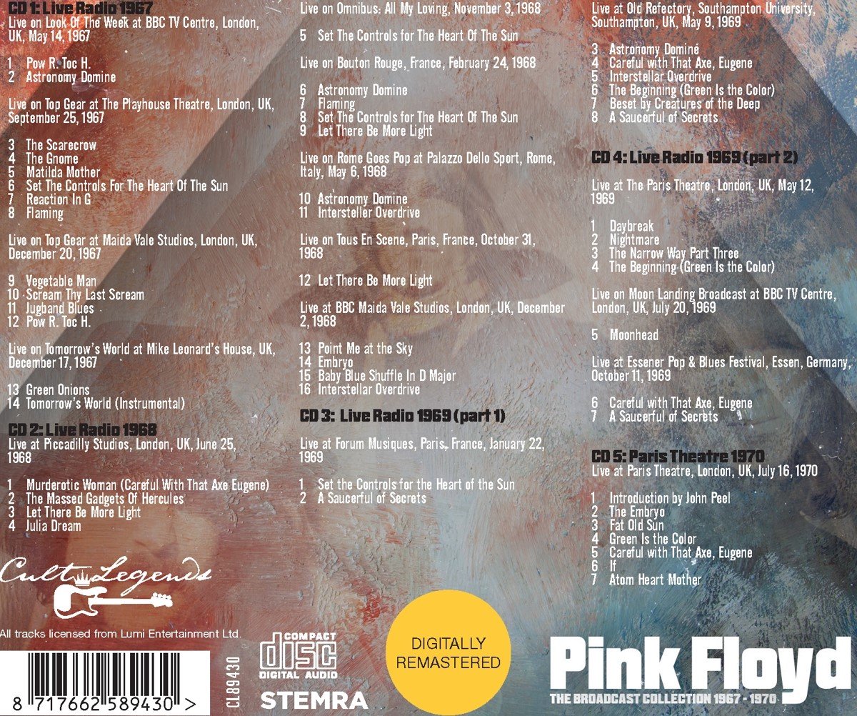 Pink Floyd Complete Collection Pink Floyd - The Broadcast Collection 1967-1970 (5 CD), Pink Floyd ...
