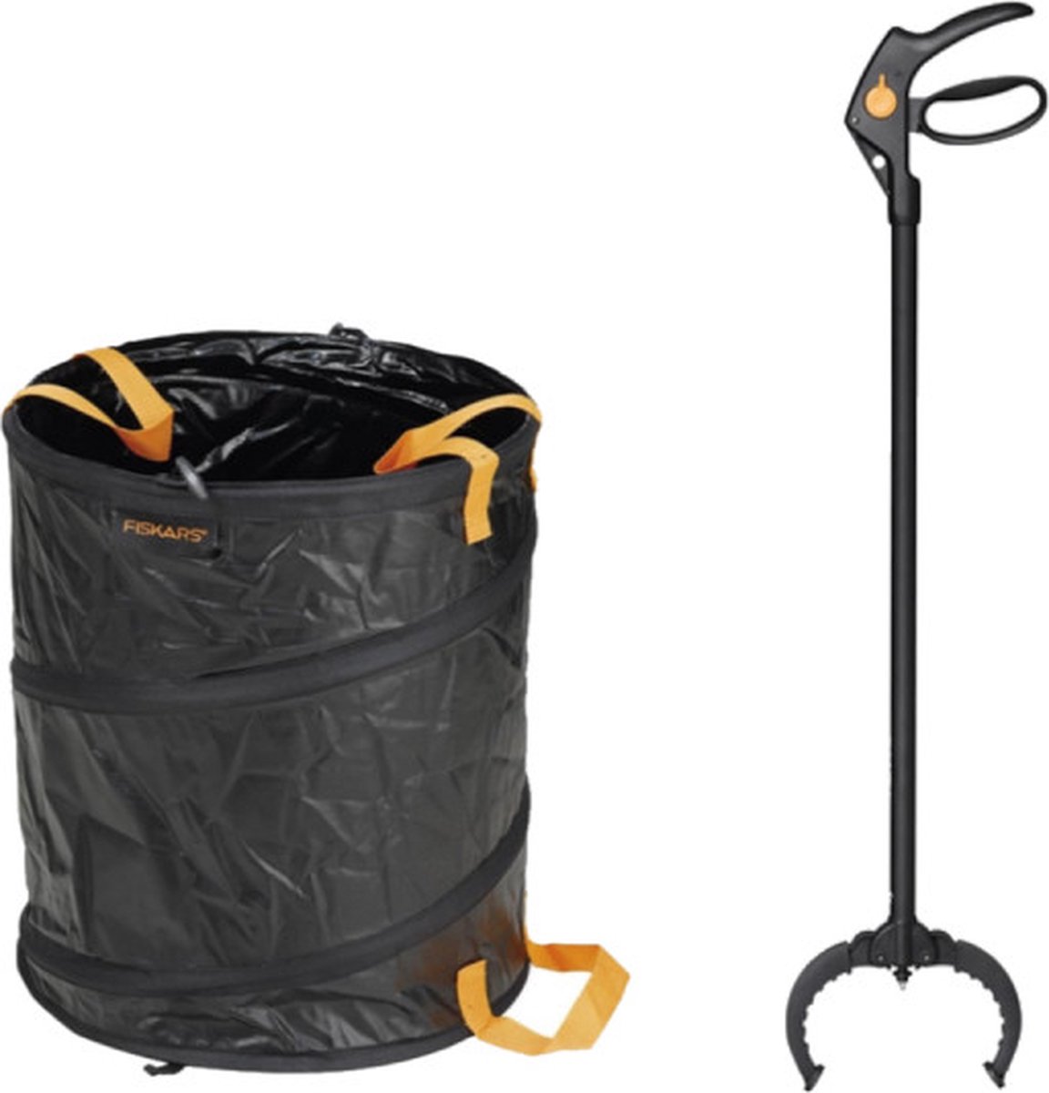 Pak FISKARS Afvalgrijper - Stevig - 87,5cm - Tuinzak - 56L