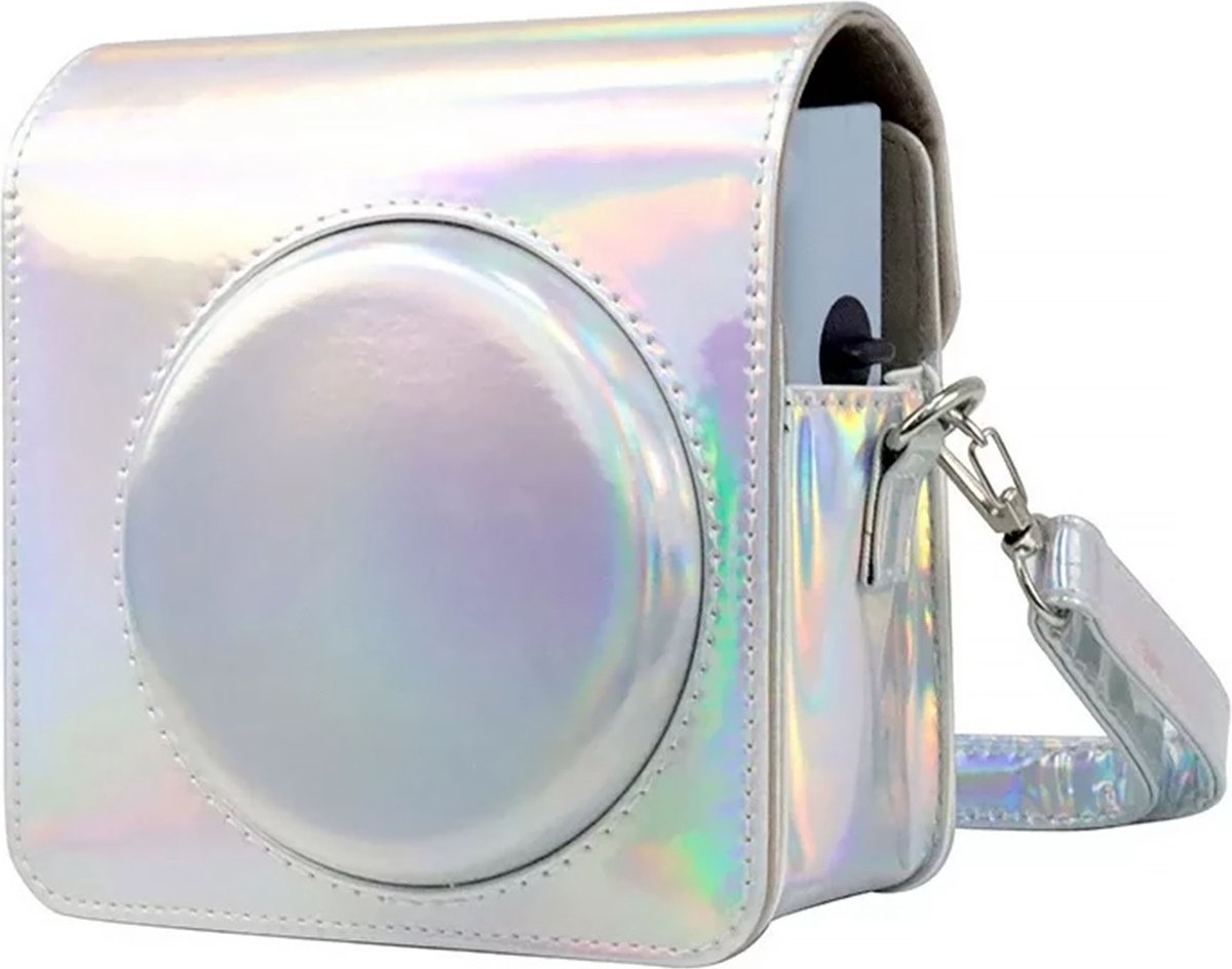 YONO Case geschikt voor Fujifilm Instax Square SQ1 - Hoes met Draagriem - Cameratas - Zilver