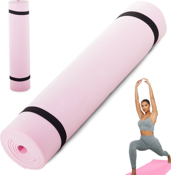 Yogamat - Sportmat - Roze - Yoga mat Gemaakt van hoogwaardige materialen | bol.com