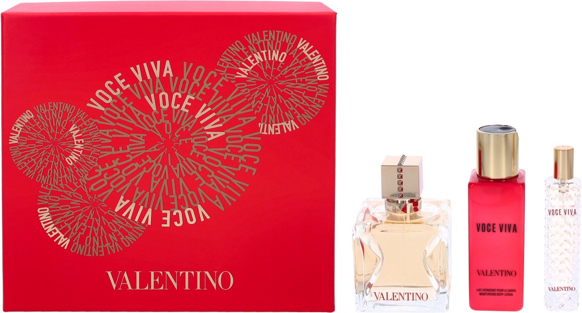 Valentino Voce Viva Giftset Eau de Parfum 100 ml + Eau de Parfum 15 ml + Bodylotion 100 ml