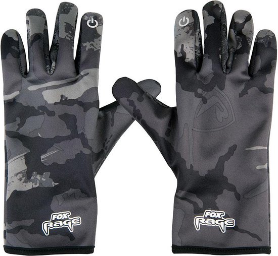Fox Rage Windblocker Thermal Camo Gloves (+ incl Touch voor Smartphone) - :