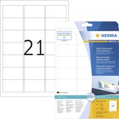 Herma 5074 Etiketten 63.5 X 38.1 Mm Papier Wit 525 Stuks Weer Verwijderbaar Universele Etiketten Adresetiketten Inkt Laser Kopie 25 Vel Din A4