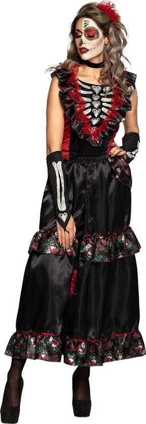 Boland - Kostuum La Muerte (36/38) - Volwassenen - Day of the dead - Halloween verkleedkleding - Day of the dead