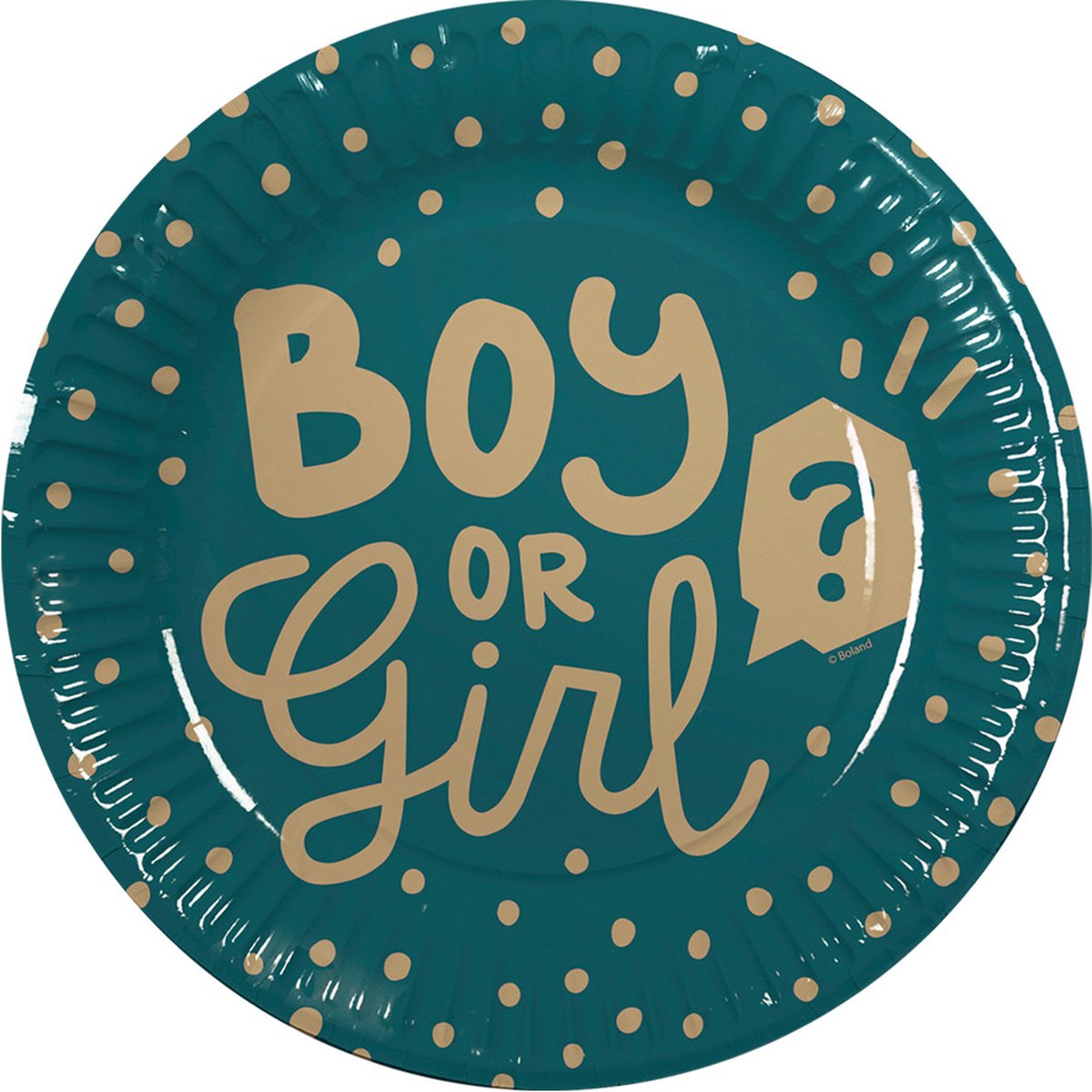Boland - 10 Papieren bordjes Boy or Girl - Geen thema - Babyshower - Gender reveal