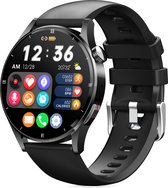 SAMTECH Smartwatch - Heren & Dames – horloge – met HD Touchscreen - Stappenteller, Calorie Teller, Slaap meter – Geschikt voor iOS, Android en meer - Zwart