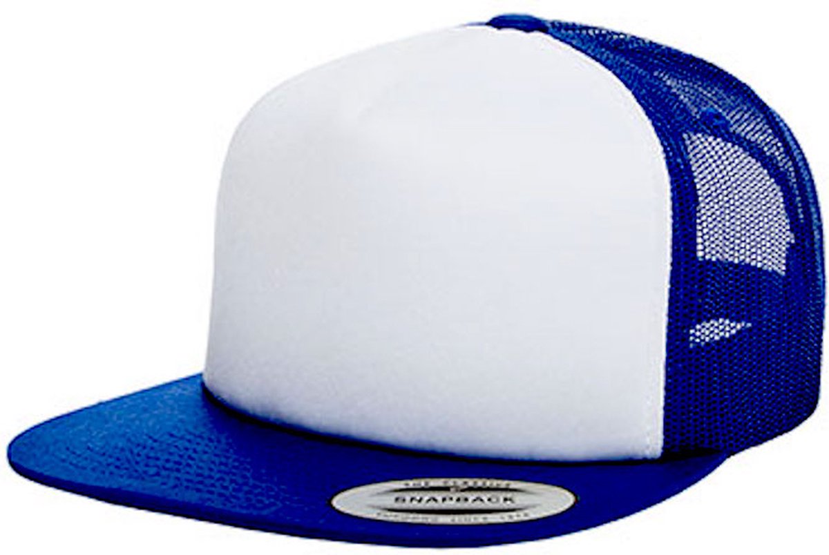Flexfit 'Foam Trucker White Front Cap' Blauw/Wit