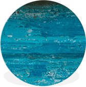 WallCircle - Wandcirkel ⌀ 150 - Roest - Wit - Blauw - Ronde schilderijen woonkamer - Wandbord rond - Muurdecoratie cirkel - Kamer decoratie binnen - Wanddecoratie muurcirkel - Woonaccessoires