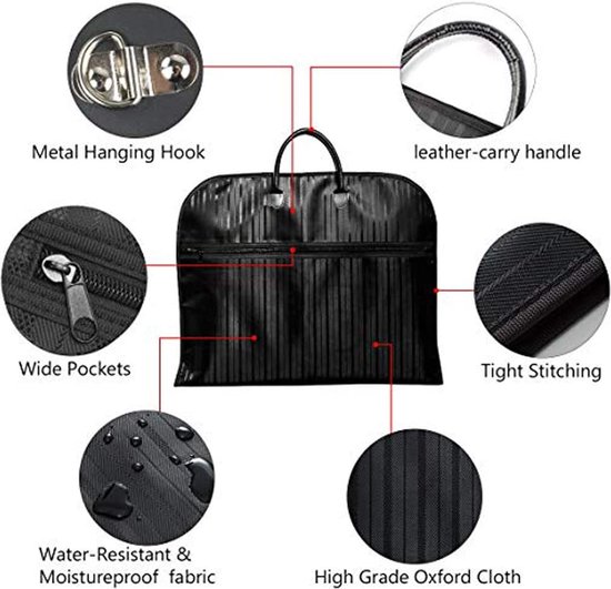 1 sac de costume, sac à vêtements réutilisable à fermeture éclair, housse de costume, protection