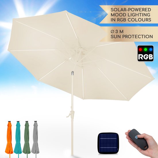 Blumfeldt Calais Parasol led cadre en aluminium auvent en polyester UV 50