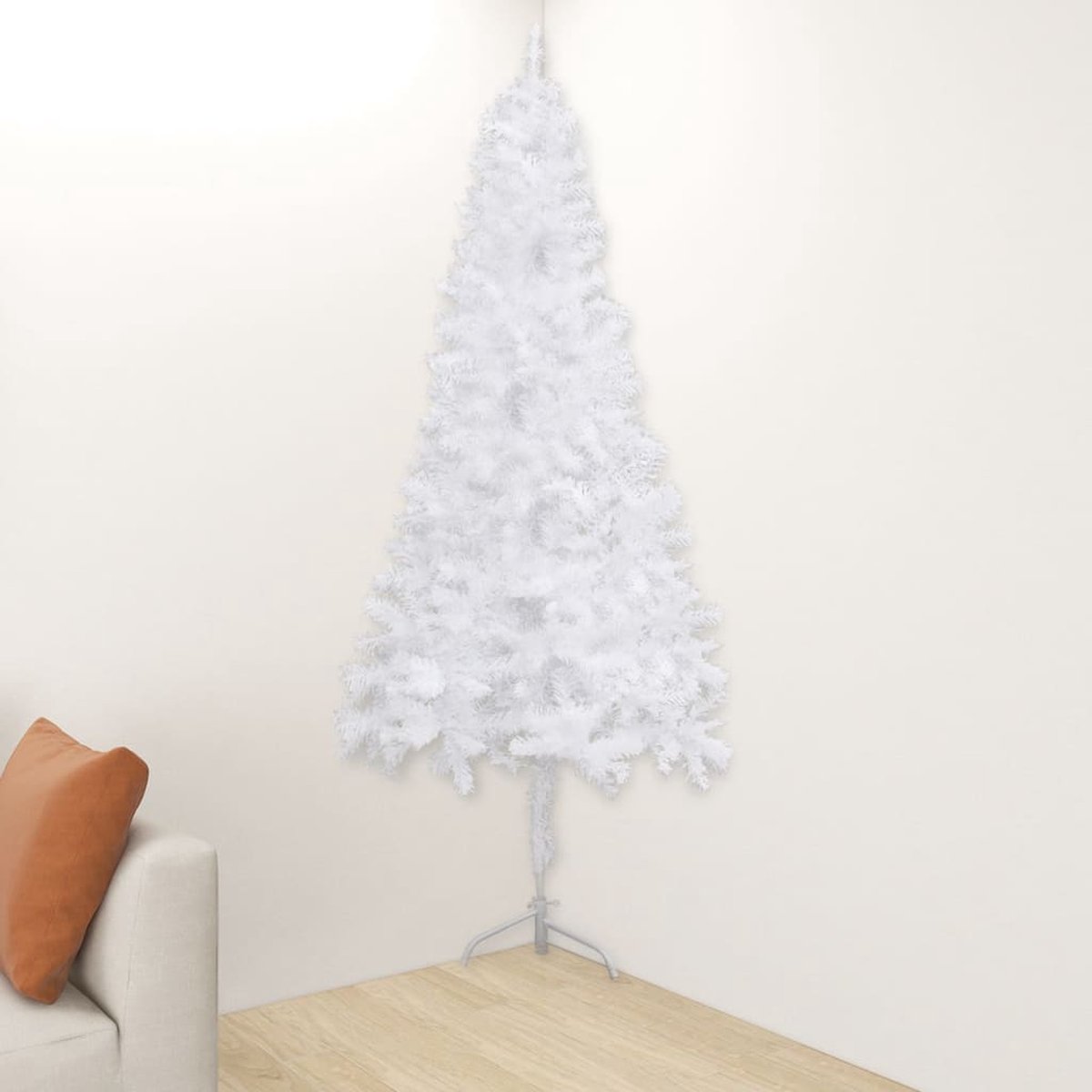 Prolenta Premium - Kunstkerstboom hoek 180 cm PVC wit