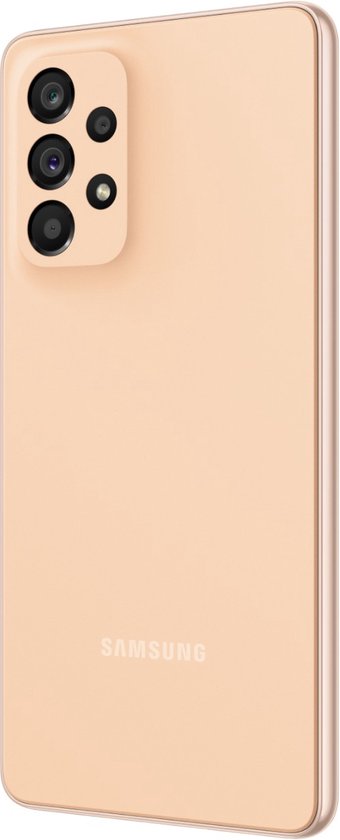 Samsung Galaxy A33 smartphone 6.4″ Super AMOLED FHD+, 64MP camera, 128GB opslag, 5000mAh batterij, Awesome Peach