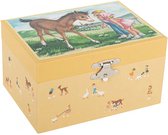 Hetty'S - juwelenbox - met veulen en kinderen - maat 15 x 10.5 x 11.5