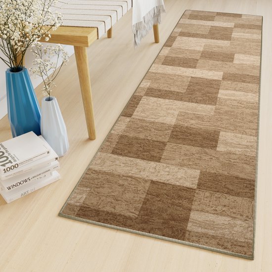 Tapiso Anti-Slip Caoutchouc Caoutchouc Tapis Tapis Beige Tapis Taille- 80x1500