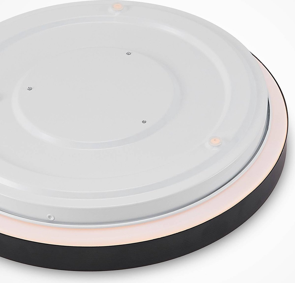 Lindby plafondlamp Sebatin, 40 cm, wit, stof, E27