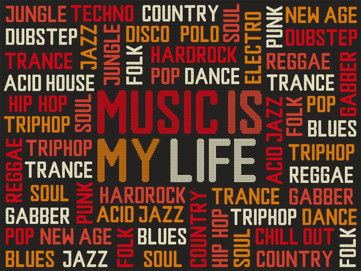 Fotobehang - Music is my life.