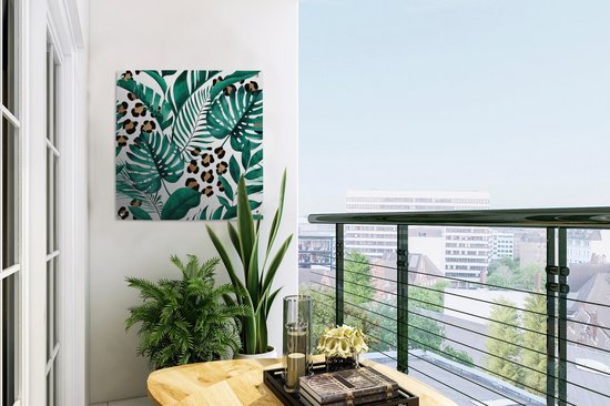 Posters de jardin Léopard - Feuilles - Motif - 50x50 cm