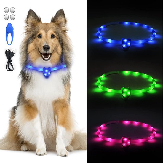 Honden licht – Hondenhalsband met licht – Hondenlicht - Hond uitlaten – Hondenlamp