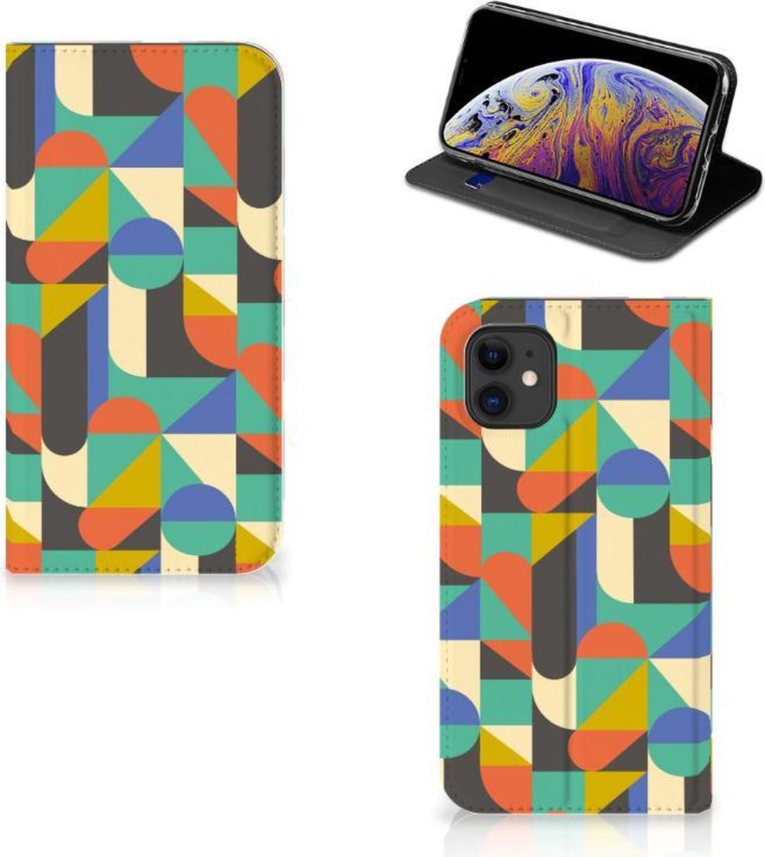 Apple iPhone 11 Hoesje met Magneet Funky Retro