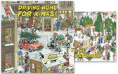 Kaarten - Kerst - Jan van Haasteren - Driving home/kerstboom verkoop - 10st.