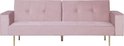 Beliani VISNES - Slaapbank - Roze - Fluweel Beliani VISNES - Slaapbank - Roze - Fluweel