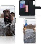 Huawei Nova 5T | Honor 20 Telefoonhoesje met Pasjes Honden Labrador
