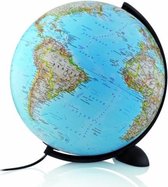 National Geographic globe, uitvoering silicon classic met zwarte kunststof voet, doorsnede 30 cm., Nederlands