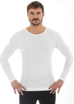 Brubeck Comfort | Heren Ondergoed - Ondershirt Lange Mouw Naadloos met Merino Wol - Roomwit - L