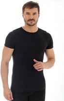 Brubeck Comfort | Heren Ondergoed - Ondershirt Korte Mouw Naadloos met Merino Wol -  Zwart - XL