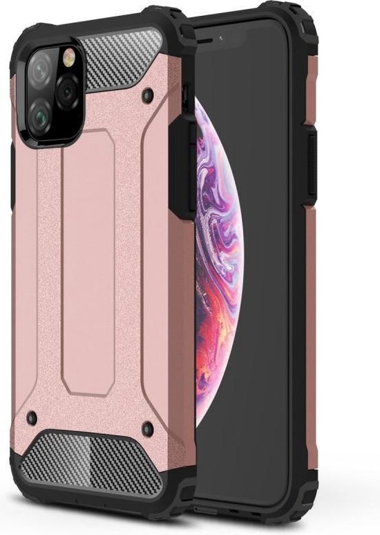 Armor Hybrid Back Cover - iPhone 11 Pro Hoesje - Rose Gold